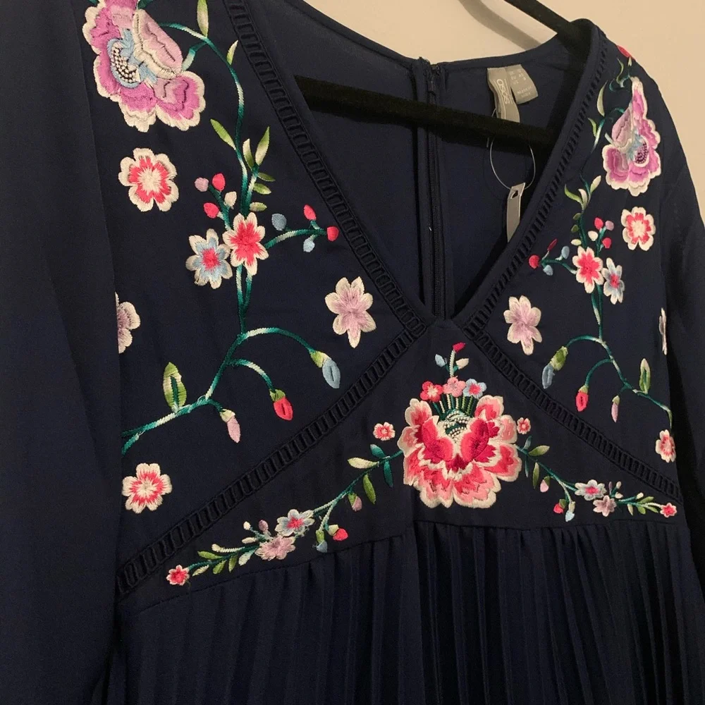 ASOS Maternity Navy Floral Midi Dress - Picture 5 of 9